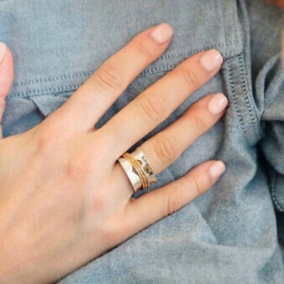 NEW 925 Sterling silver Two Tone Heart Ring - Picture 2 of 6